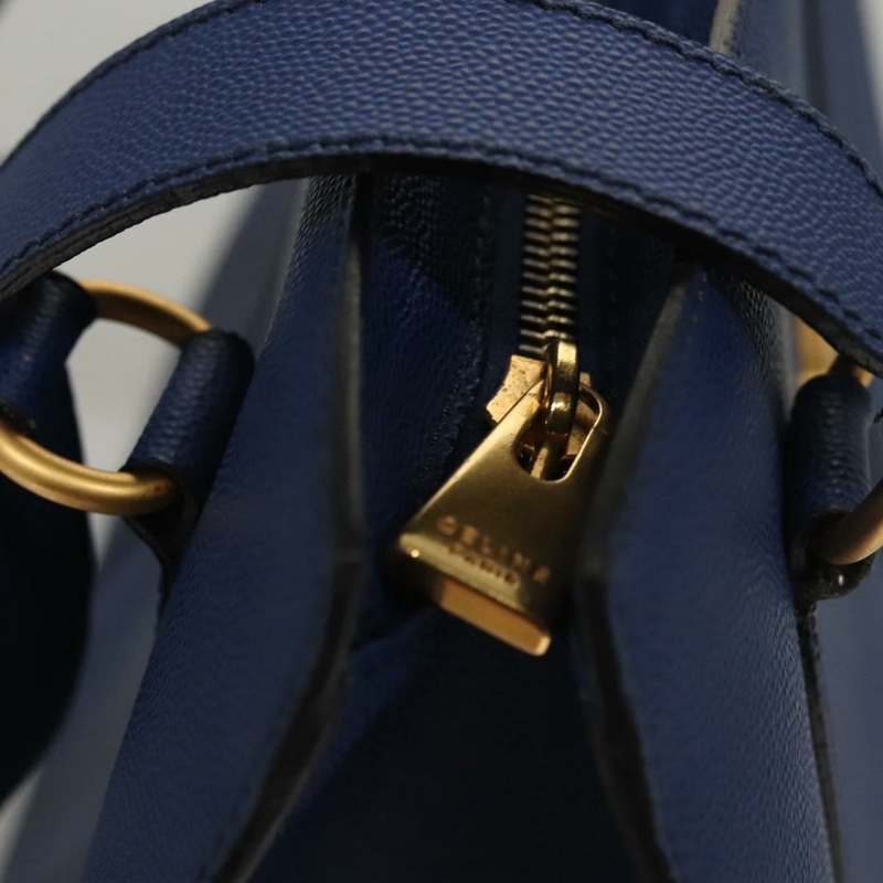 【日本直送】CELINE 肩背包 皮革 藍色 金色 正品 KD413-8