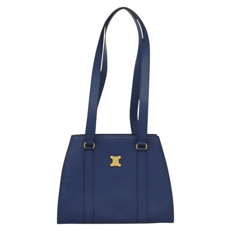 【日本直送】CELINE 肩背包 皮革 藍色 金色 正品 KD413-12