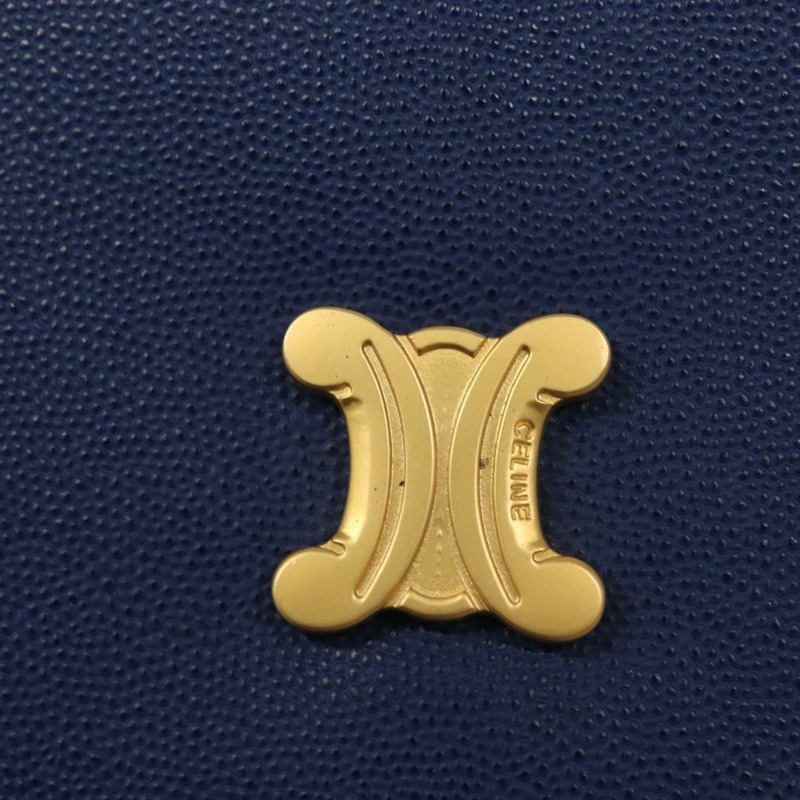 【日本直送】CELINE 肩背包 皮革 藍色 金色 正品 KD413-17