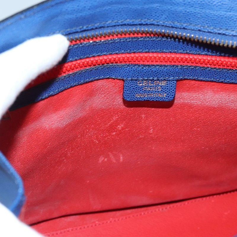 【日本直送】CELINE 肩背包 皮革 藍色 金色 正品 KD413-19