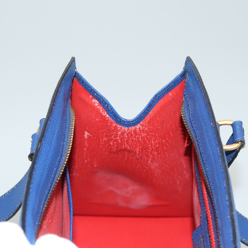 【日本直送】CELINE 肩背包 皮革 藍色 金色 正品 KD413-21