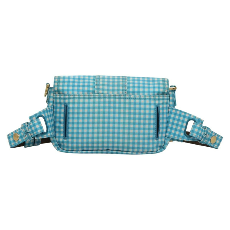 【日本直送】FENDI 腰包 尼龍 藍色 金色 Auth KD512-1