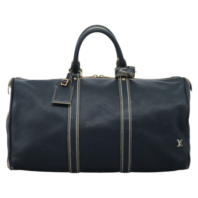 【日本直送】路易威登 Tobaco Keepall 50 波士頓包皮革海軍藍 M95136 LV 正品 117173-12