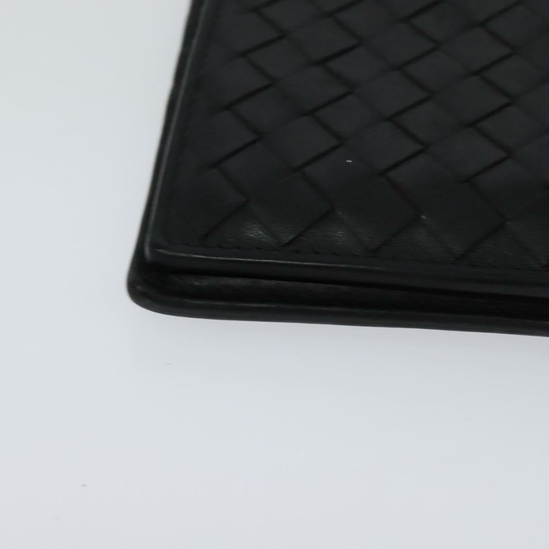 【日本直送】BOTTEGA VENETA INTRECCIATO 雙折皮夾皮革黑色正品 117281-6