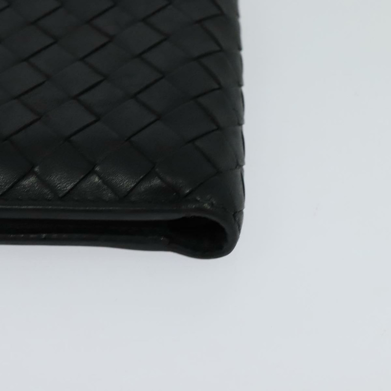 【日本直送】BOTTEGA VENETA INTRECCIATO 雙折皮夾皮革黑色正品 117281-13
