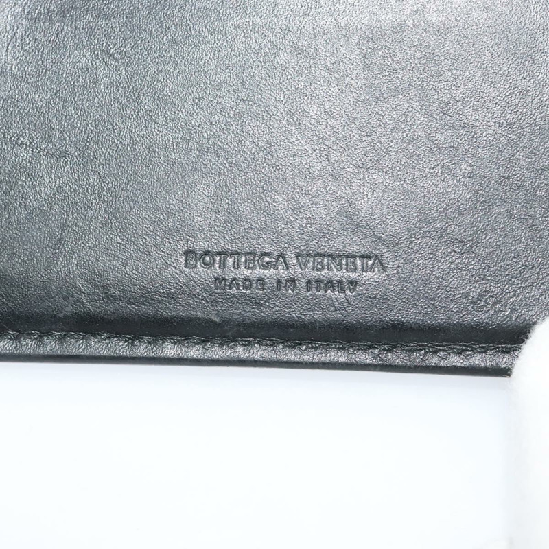 【日本直送】BOTTEGA VENETA INTRECCIATO 雙折皮夾皮革黑色正品 117281-16