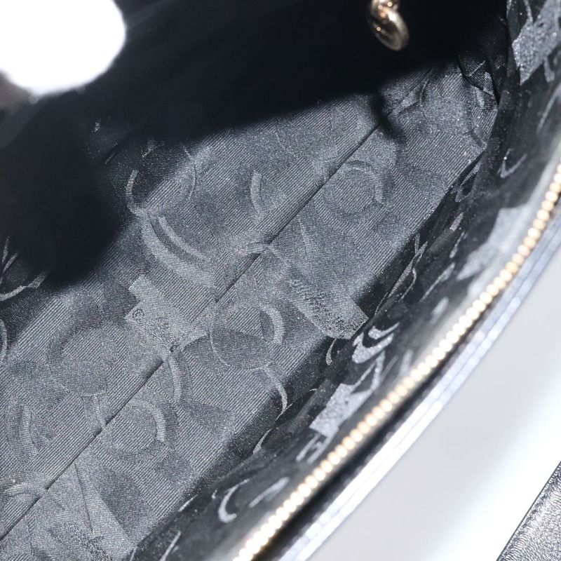 【日本直送】Salvatore Ferragamo Gancini 肩背包 皮革 黑金色 正品 117541-10