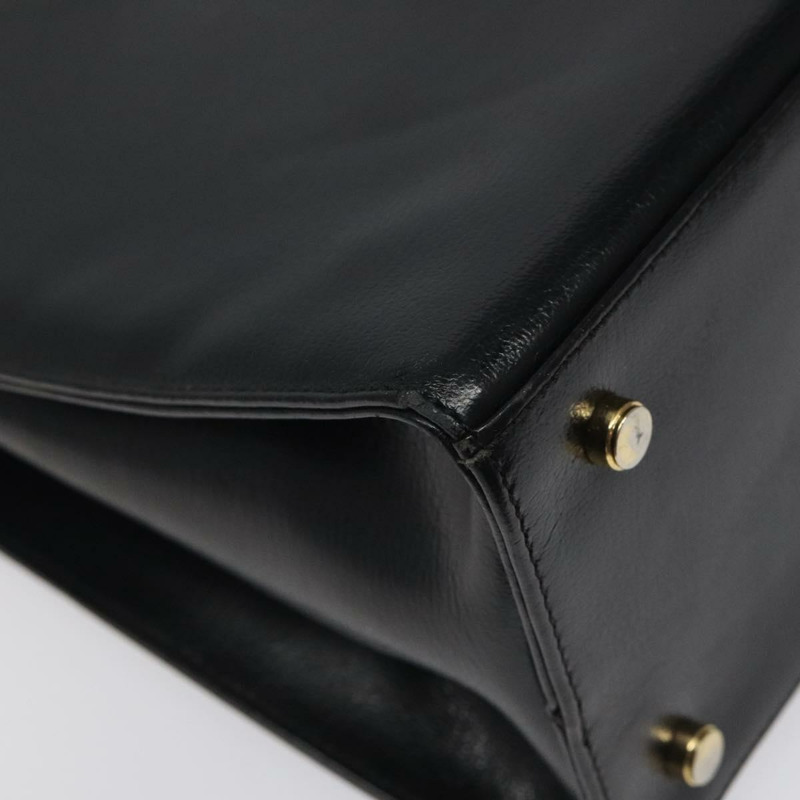 【日本直送】Salvatore Ferragamo Gancini 肩背包 皮革 黑金色 正品 117541-16