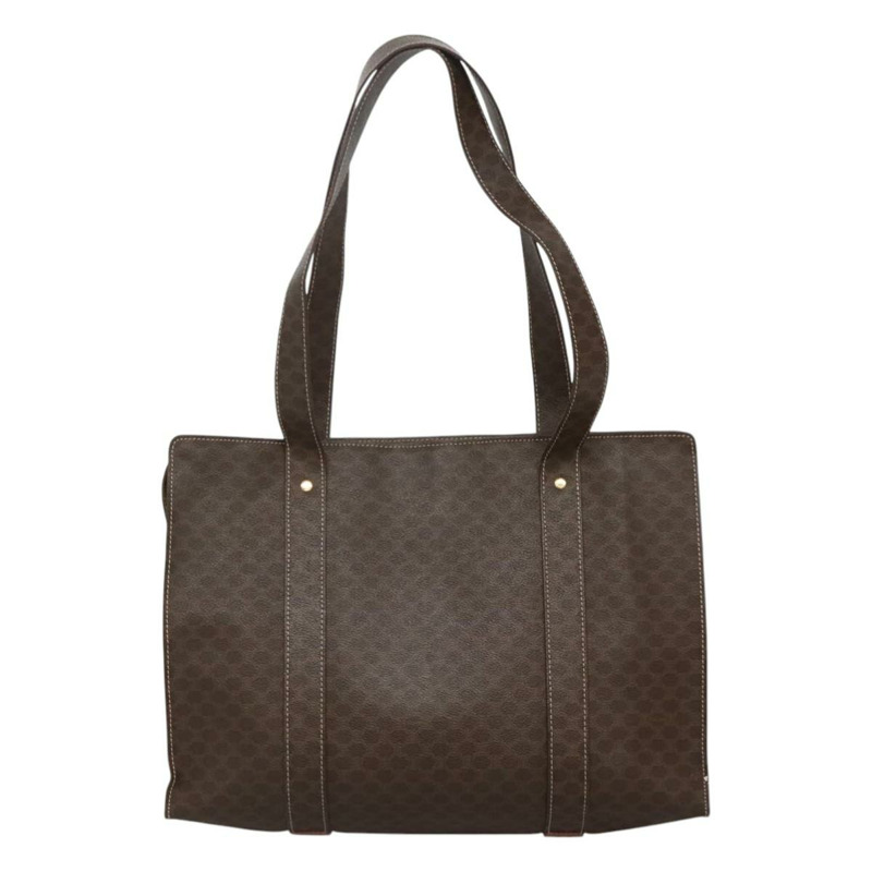 【日本直送】CELINE Macadam 帆布托特包 PVC 皮革棕金色正品 117440-1