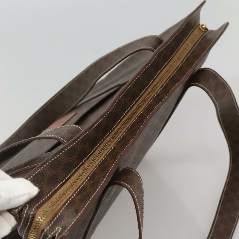 【日本直送】CELINE Macadam 帆布托特包 PVC 皮革棕金色正品 117440-5