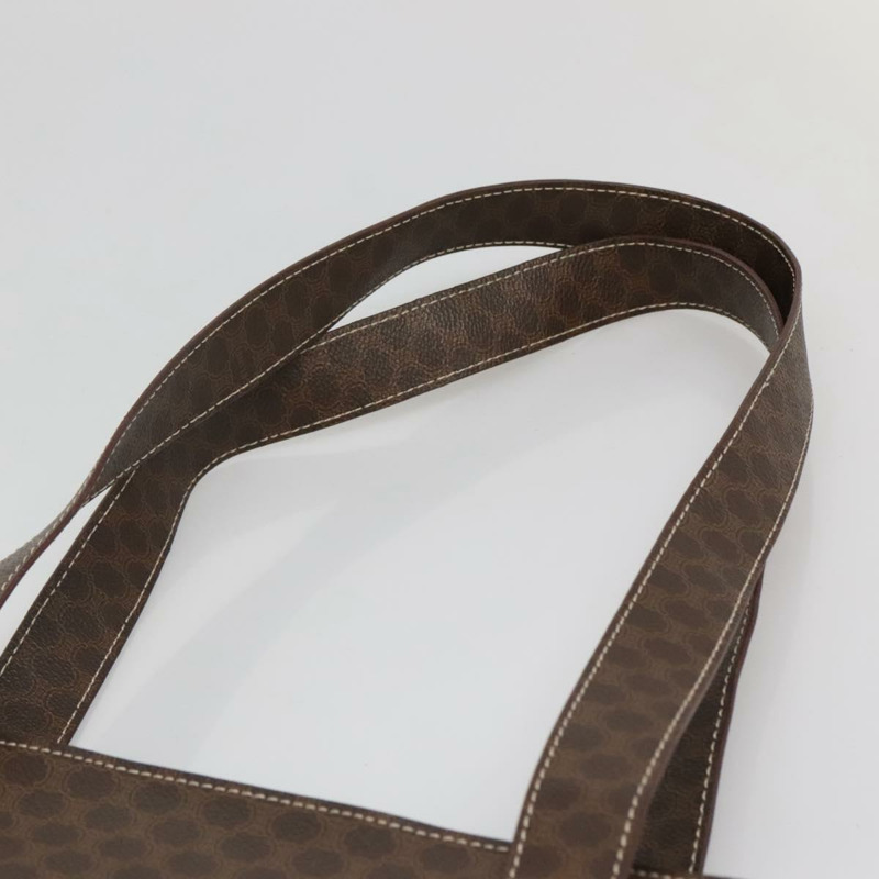 【日本直送】CELINE Macadam 帆布托特包 PVC 皮革棕金色正品 117440-7