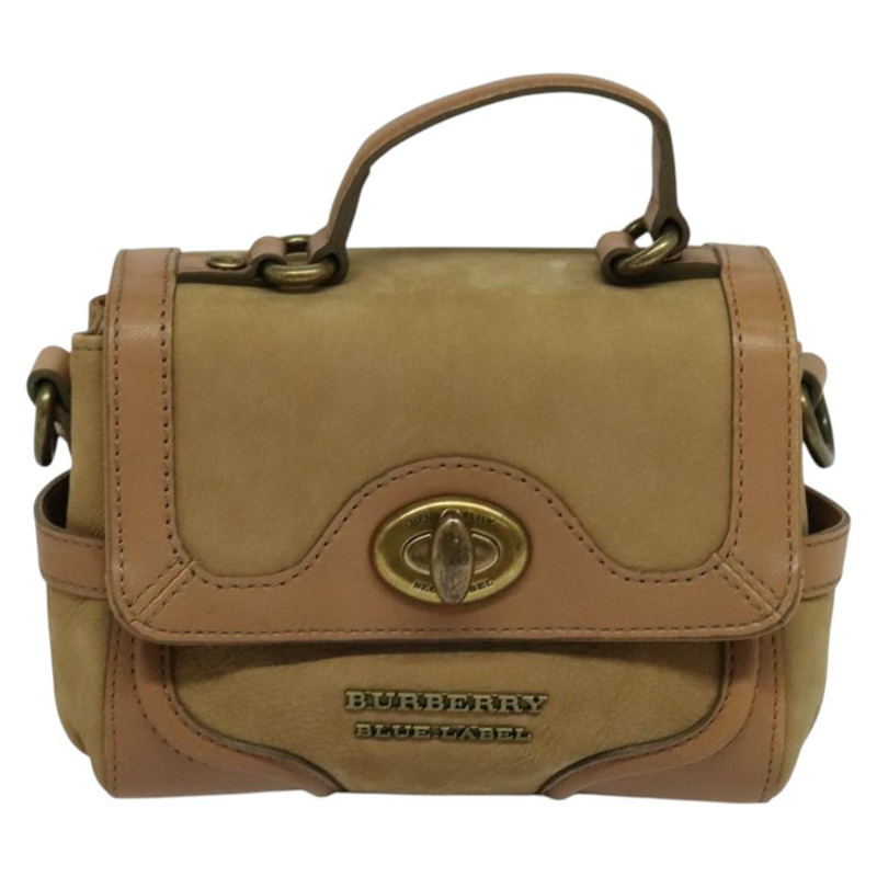【日本直送】BURBERRY 藍標手提包 絨面革 2 款 米色 正品 116361-12