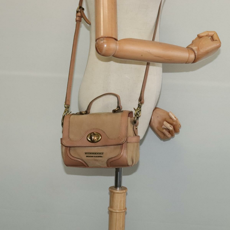 【日本直送】BURBERRY 藍標手提包 絨面革 2 款 米色 正品 116361-22