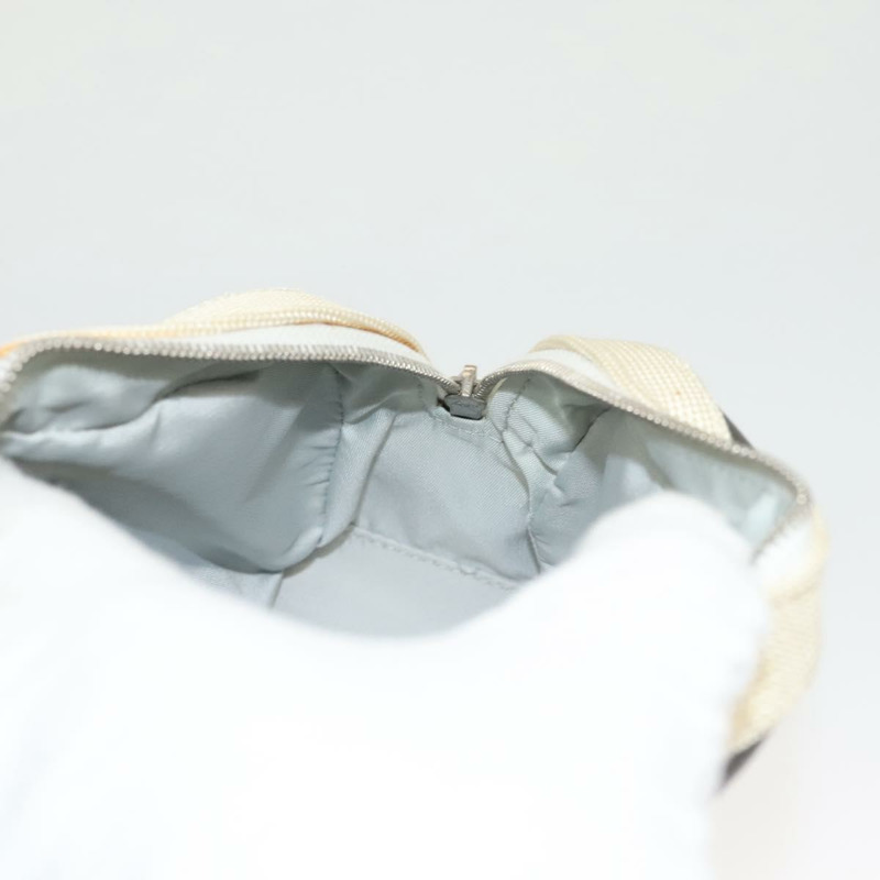 【日本直送】香奈兒雙色手拿包 PVC 皮革 灰 CC Auth BA1250-16