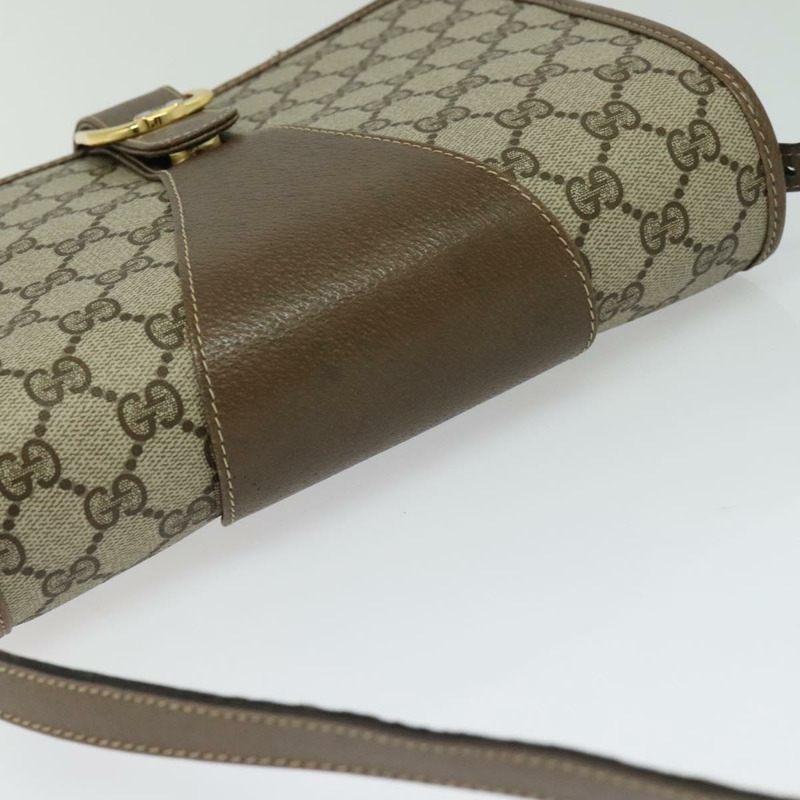 【日本直送】GUCCI GG Supreme 單肩包 PVC 米色金色 正品 BA1492-5