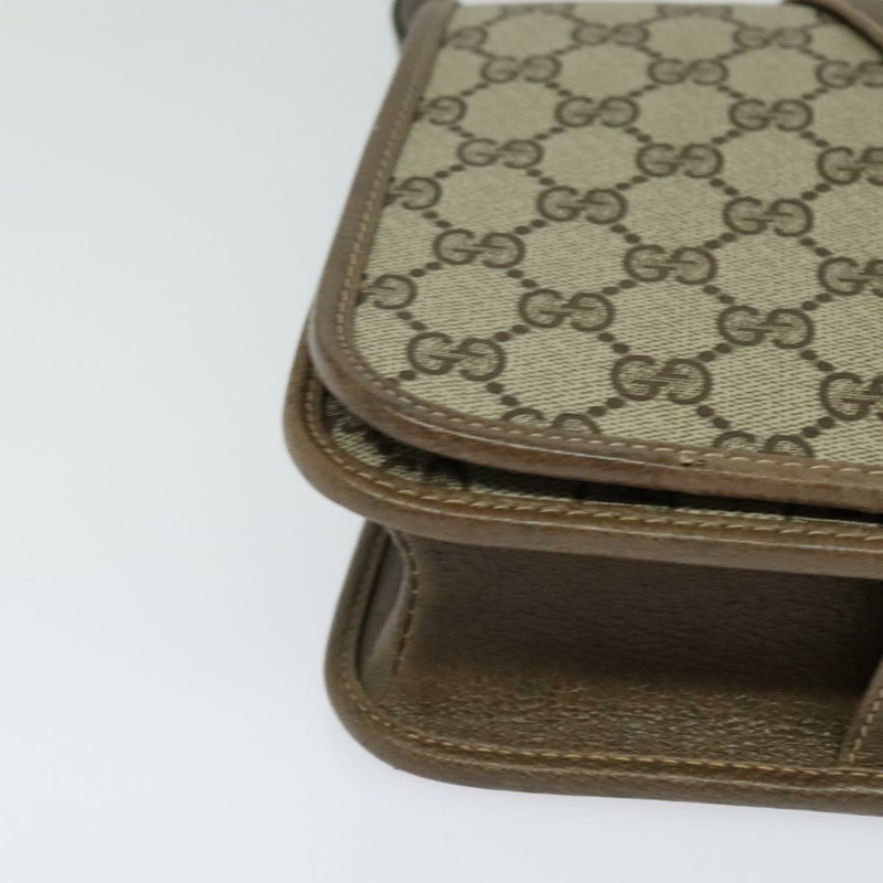 【日本直送】GUCCI GG Supreme 單肩包 PVC 米色金色 正品 BA1492-7