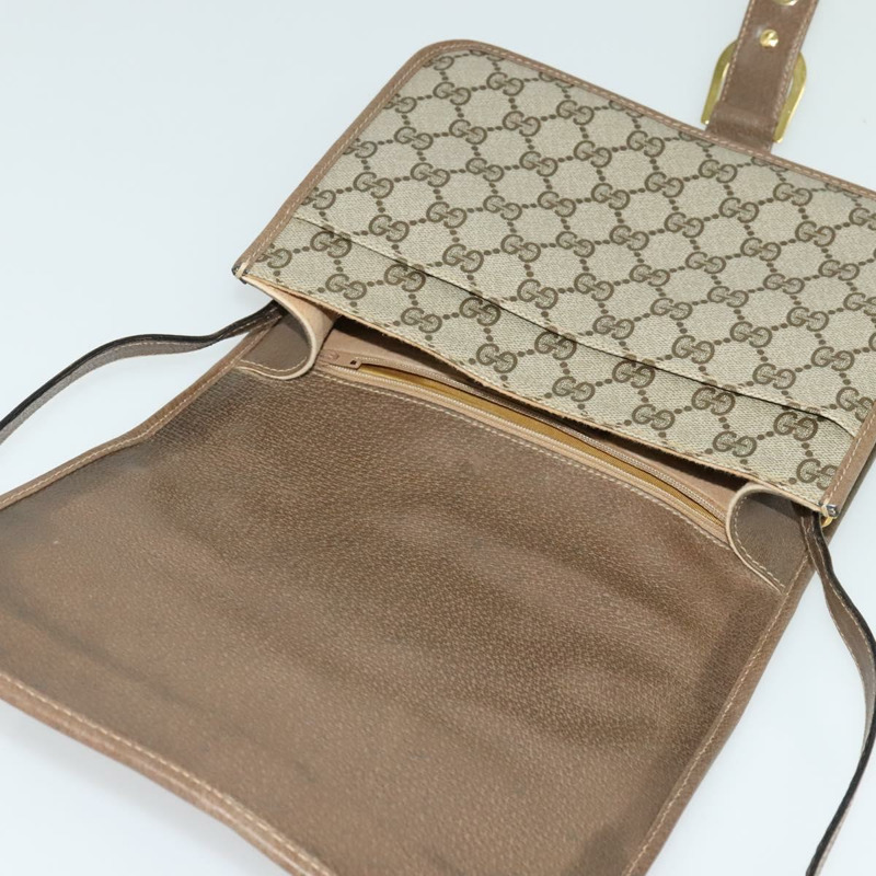 【日本直送】GUCCI GG Supreme 單肩包 PVC 米色金色 正品 BA1492-8