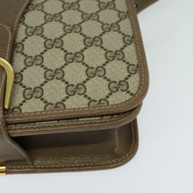 【日本直送】GUCCI GG Supreme 單肩包 PVC 米色金色 正品 BA1492-14