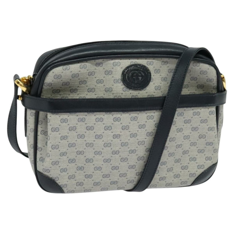 【日本直送】GUCCI Micro GG Supreme 單肩包 PVC 海軍藍/金色 007 084 0092 正品 BA1057-0