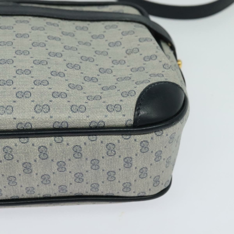 【日本直送】GUCCI Micro GG Supreme 單肩包 PVC 海軍藍/金色 007 084 0092 正品 BA1057-14