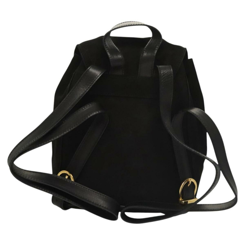 【日本直送】Salvatore Ferragamo Gancini 背包 絨面革 黑金 正品 119454-1