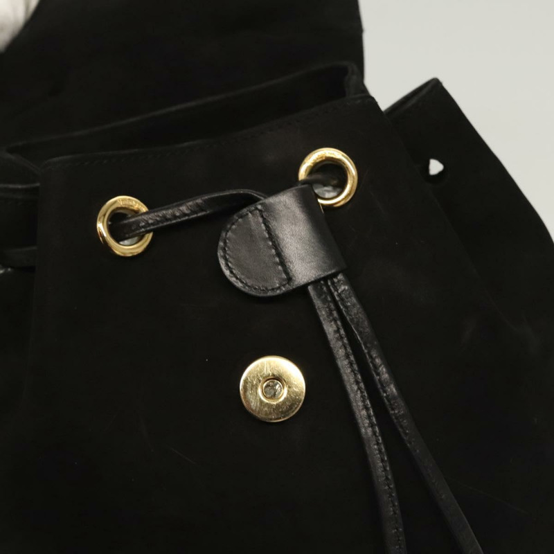 【日本直送】Salvatore Ferragamo Gancini 背包 絨面革 黑金 正品 119454-9