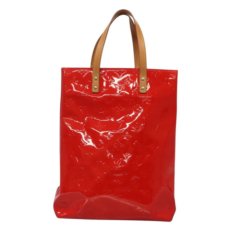 【日本直送】路易威登 Monogram Vernis Reade 中型手提包 紅色 M91086 LV 授權 120159-12