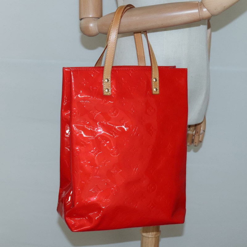 【日本直送】路易威登 Monogram Vernis Reade 中型手提包 紅色 M91086 LV 授權 120159-19