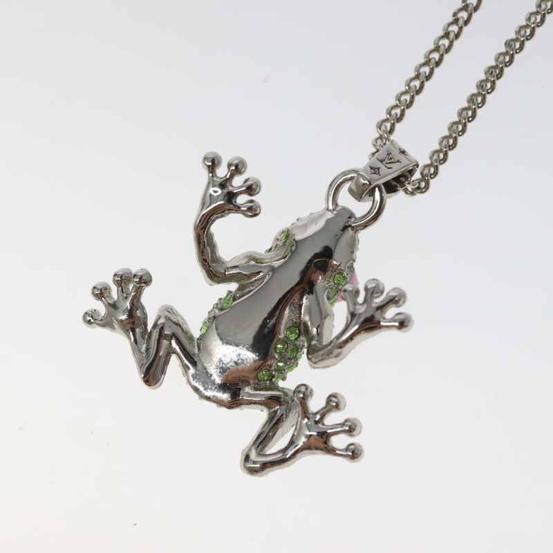 【日本直送】路易威登 Collier LV Crazy Animals 青蛙項鍊 銀色 MP3390 正品 118462-8