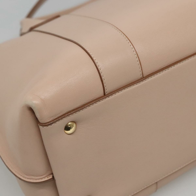 【日本直送】Salvatore Ferragamo Gancini 手提包 皮革 米色金色 正品 120197-15