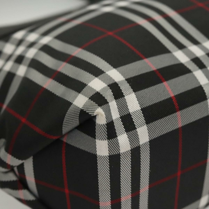 【日本直送】BURBERRY Nova 格紋手提包 尼龍 黑色 正品 ac3761-8