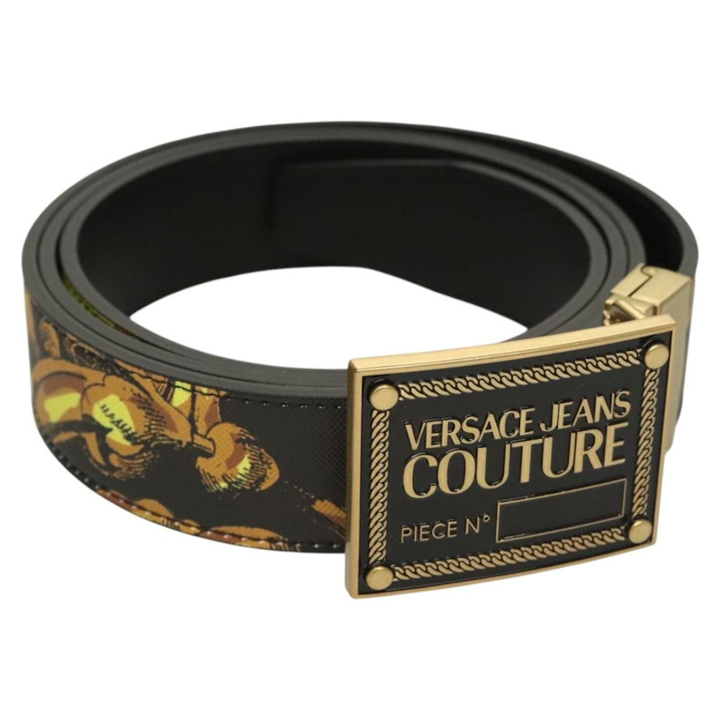 【日本直送】VERSACE 皮帶 皮革 49.2 英吋 黑色 正品 ac3759-0