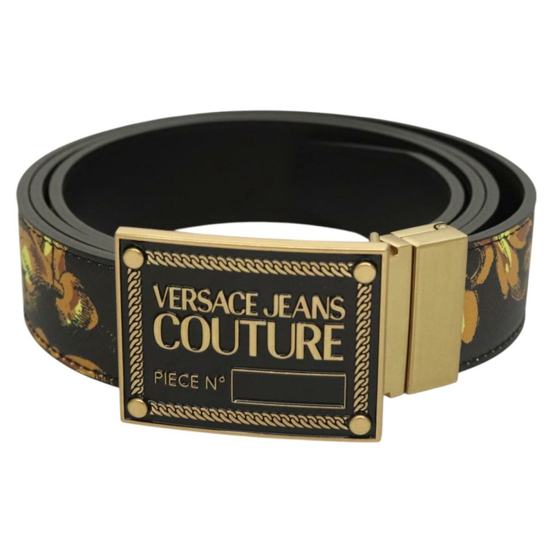 【日本直送】VERSACE 皮帶 皮革 49.2 英吋 黑色 正品 ac3759-1