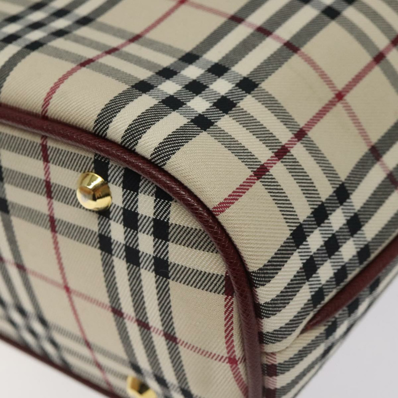 【日本直送】BURBERRY Nova 格紋手提包帆布米金色正品 119890-15
