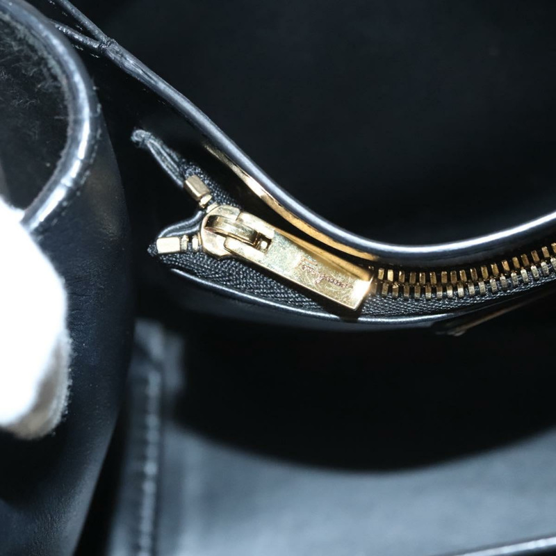 【日本直送】Salvatore Ferragamo Gancini 手提包 絨面革 金色 黑色 正品 119192-21