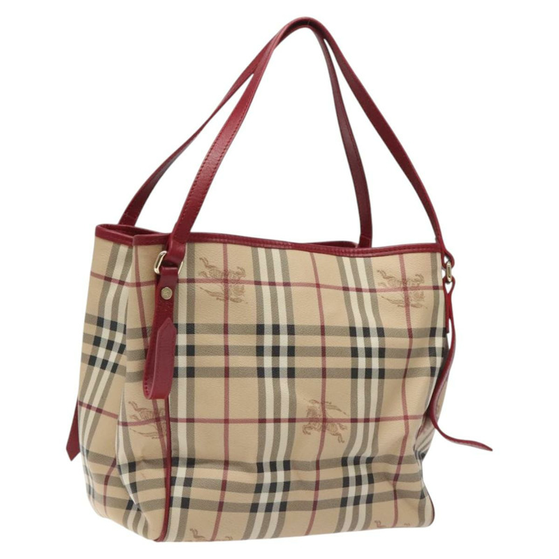 【日本直送】BURBERRY Nova 格紋肩背包 PVC 米色 金色 正品 119050-0