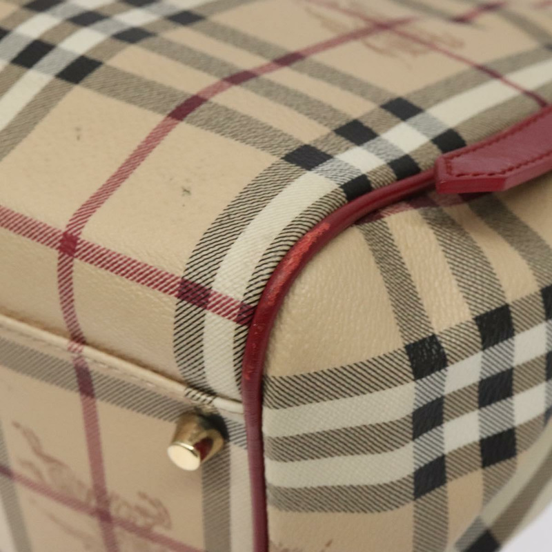 【日本直送】BURBERRY Nova 格紋肩背包 PVC 米色 金色 正品 119050-8