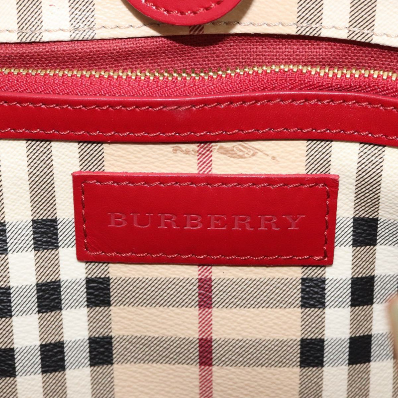 【日本直送】BURBERRY Nova 格紋肩背包 PVC 米色 金色 正品 119050-16