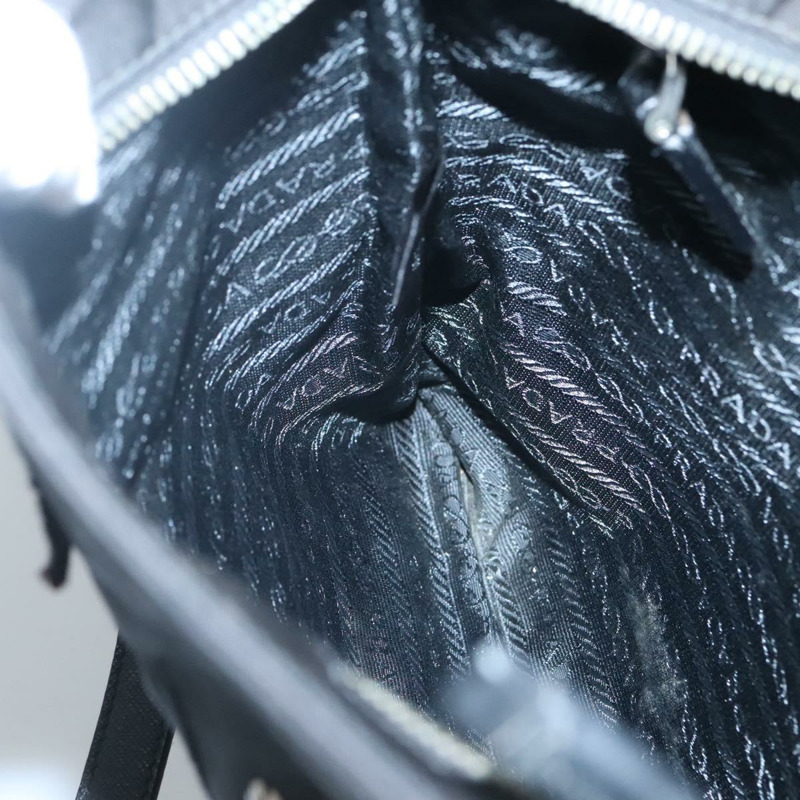 【日本直送】PRADA 蝴蝶肩背包 尼龍 黑色 銀色 正品 120559-20