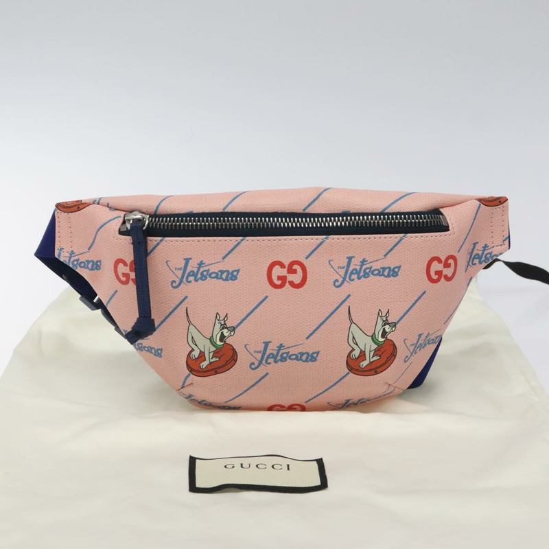 【日本直送】GUCCI 傑森一家兒童斜背包 PVC 皮革 粉紅色 502095 正品 120466-11