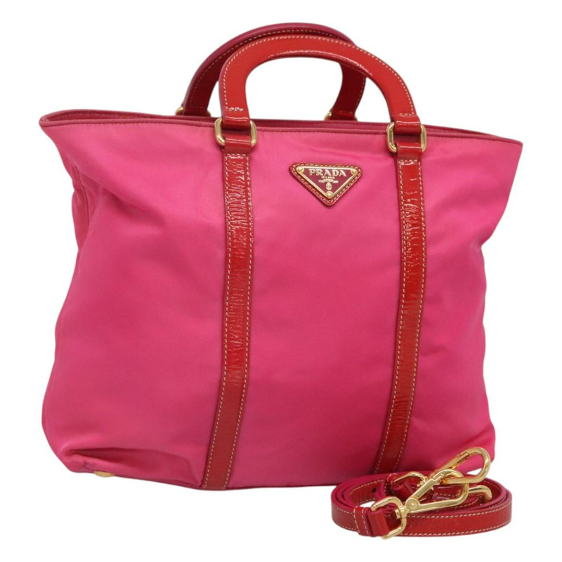 【日本直送】PRADA 手提包 尼龍 2way 粉金色金色正品 120480-0
