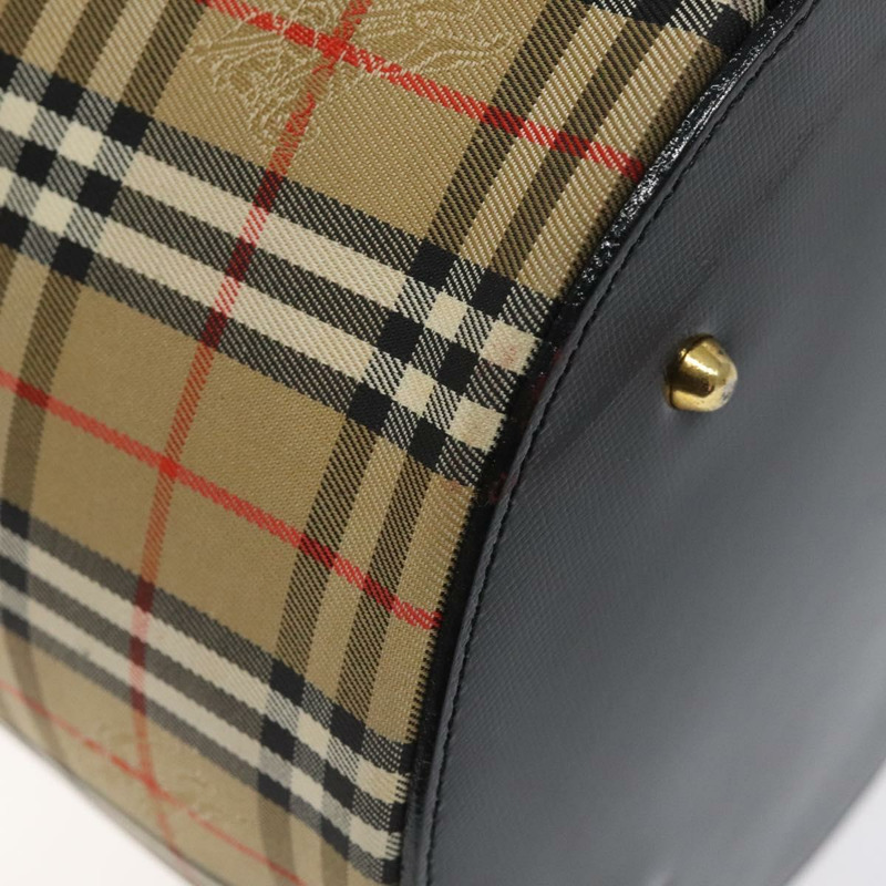 【日本直送】Burberrys Nova 格紋手提包帆布米金色正品 120481-16