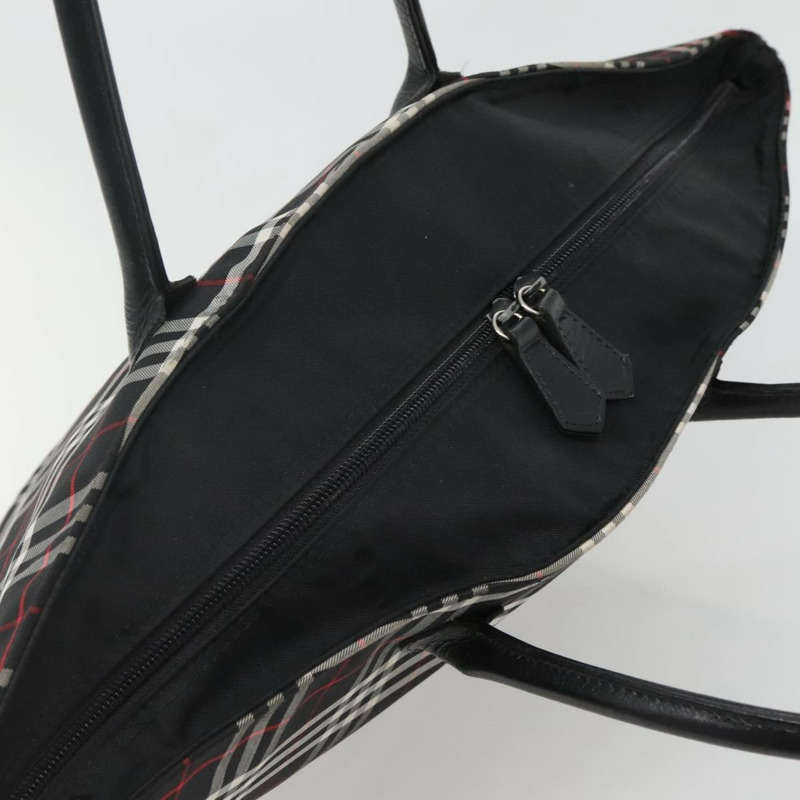 【日本直送】Burberrys Nova 格紋手提包 尼龍 黑色 銀色 正品 kk484-5