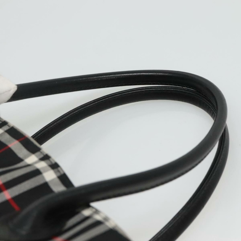 【日本直送】Burberrys Nova 格紋手提包 尼龍 黑色 銀色 正品 kk484-7