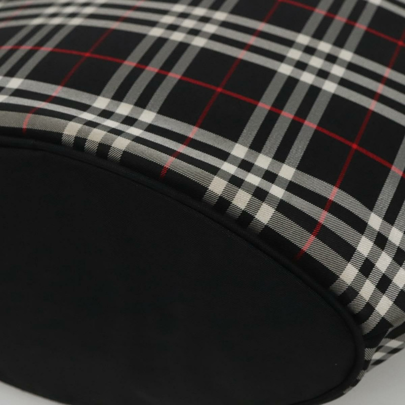 【日本直送】Burberrys Nova 格紋手提包 尼龍 黑色 銀色 正品 kk484-8
