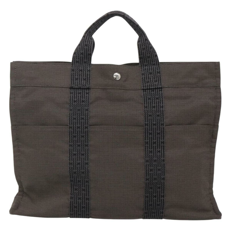 【日本直送】愛馬仕 Her Line MM 手提包 帆布 灰色 正品 kk463-1