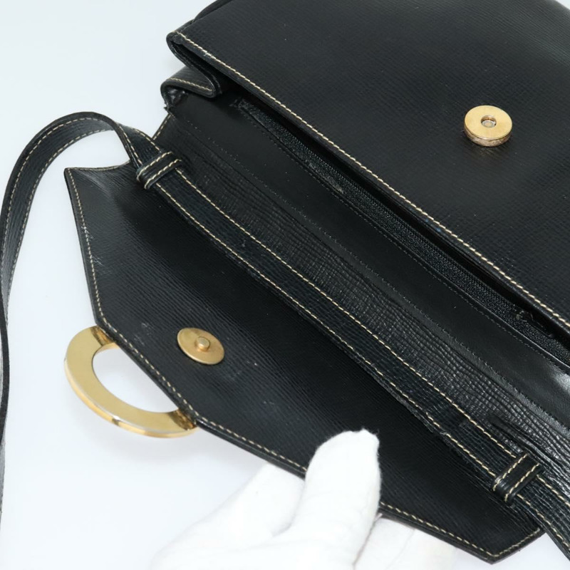 【日本直送】CELINE Circle 手提包 皮革 黑金色 正品 120926-8
