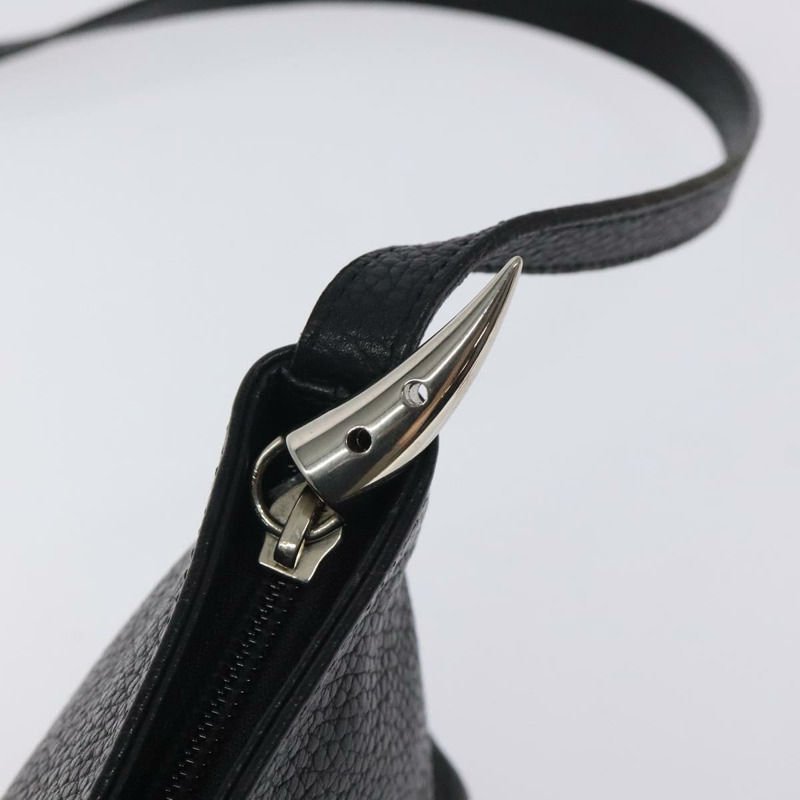 【日本直送】BURBERRY 單肩包 皮革 黑色 銀色 正品 am8354-9