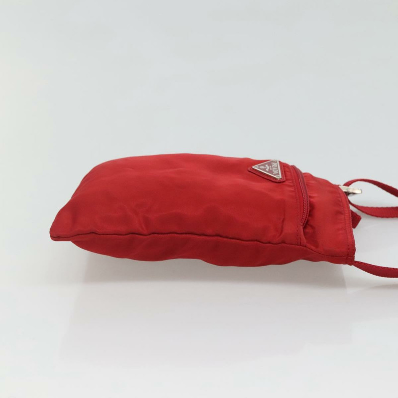 【日本直送】PRADA 單肩包 尼龍 紅色 銀色 正品 120955-2