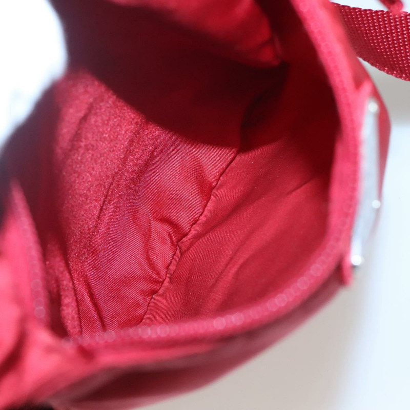 【日本直送】PRADA 單肩包 尼龍 紅色 銀色 正品 120955-21